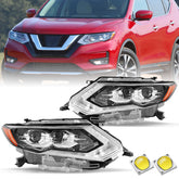 VehicleAid Full LED Headlights For 2017-2019 Nissan Rogue SL Hybrid